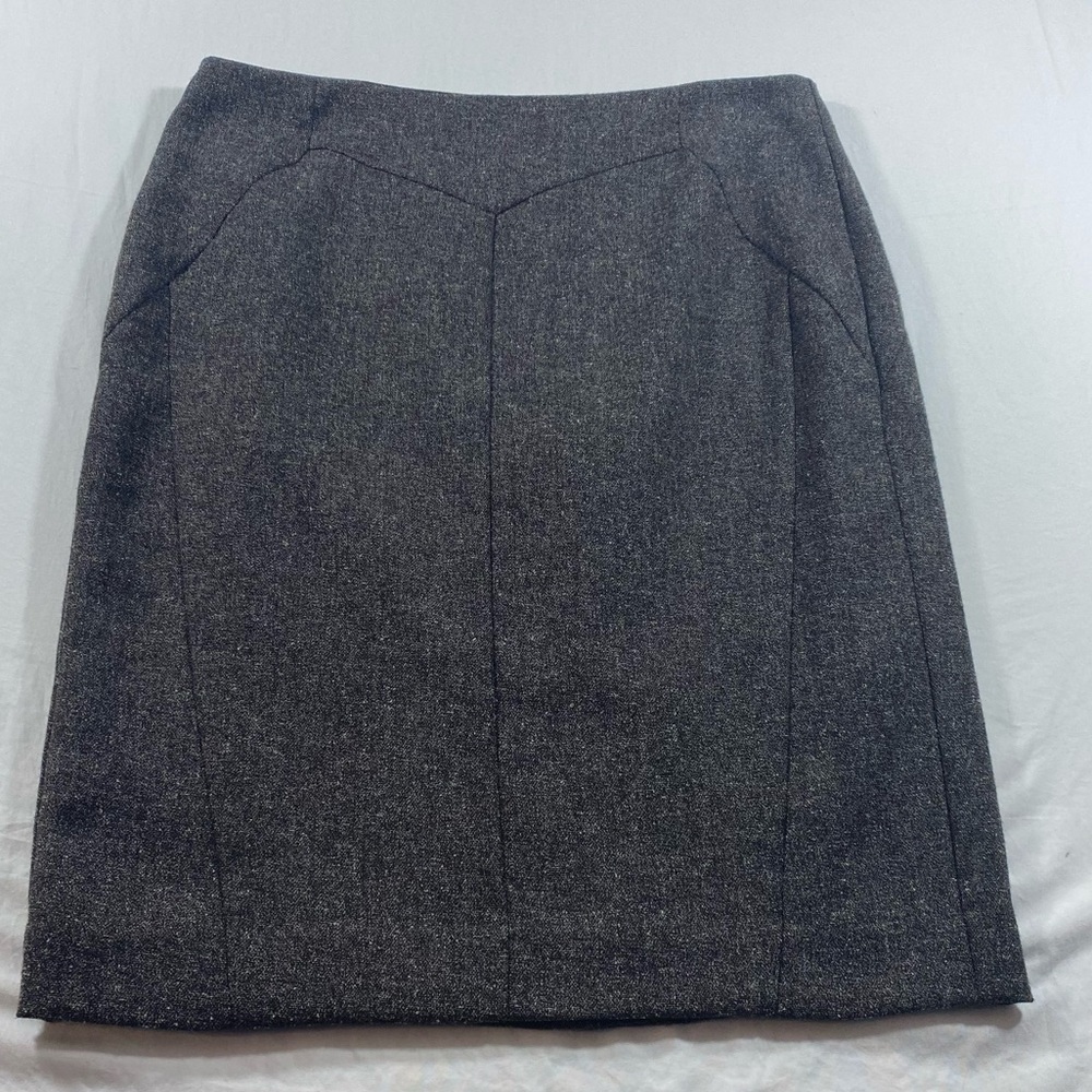 Worthington Pencil Mini Skirt Spandex poly brown textured pencil lined